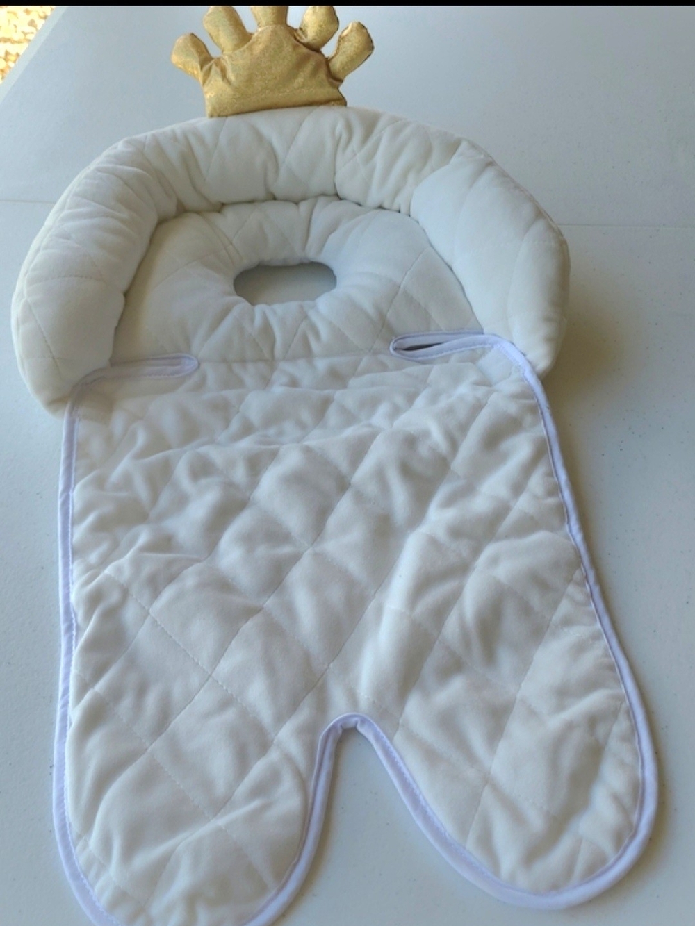 Plush Quilted Insert with Gold Crown
